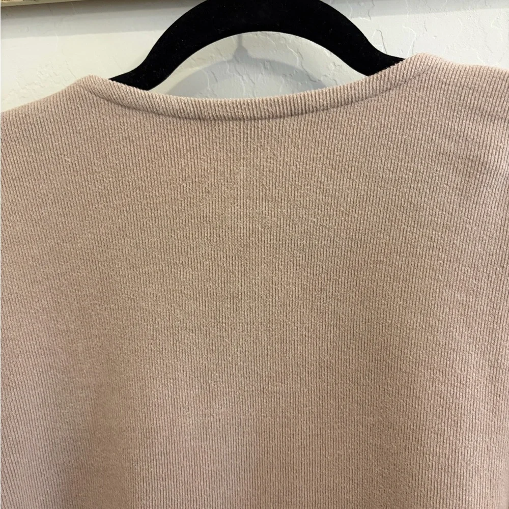 Women's Tan Cardigan Sweater - Picture 8 of 9